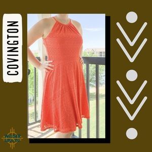 Covington Orange Lace Dress